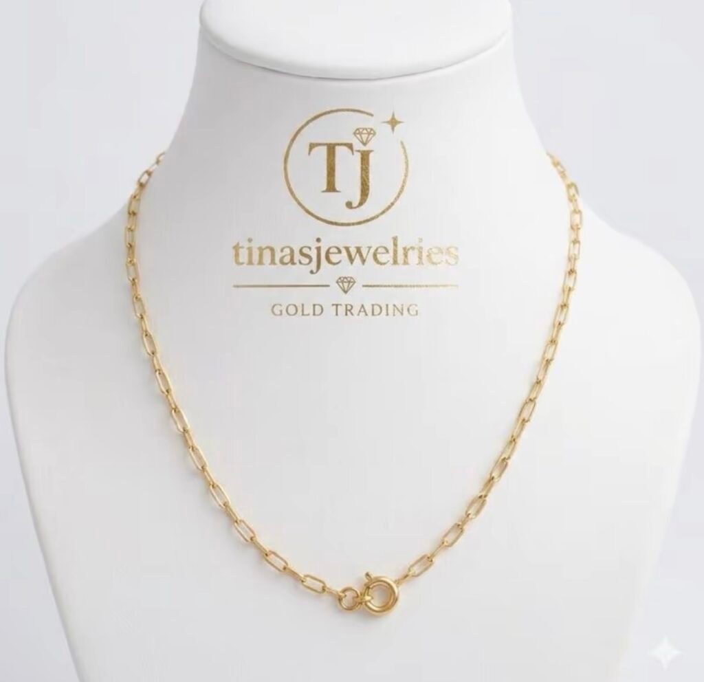 TJ18K PAWNABLE PAPER CLIP NECKLACE 18 INCHES