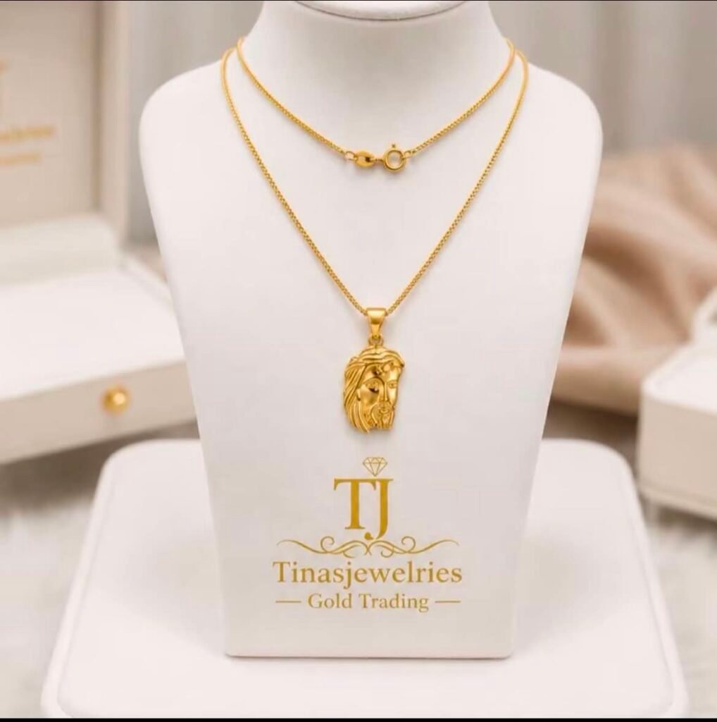 TJ18K Pawnable Halffacejesus Mini Cuban Necklace 20 inches