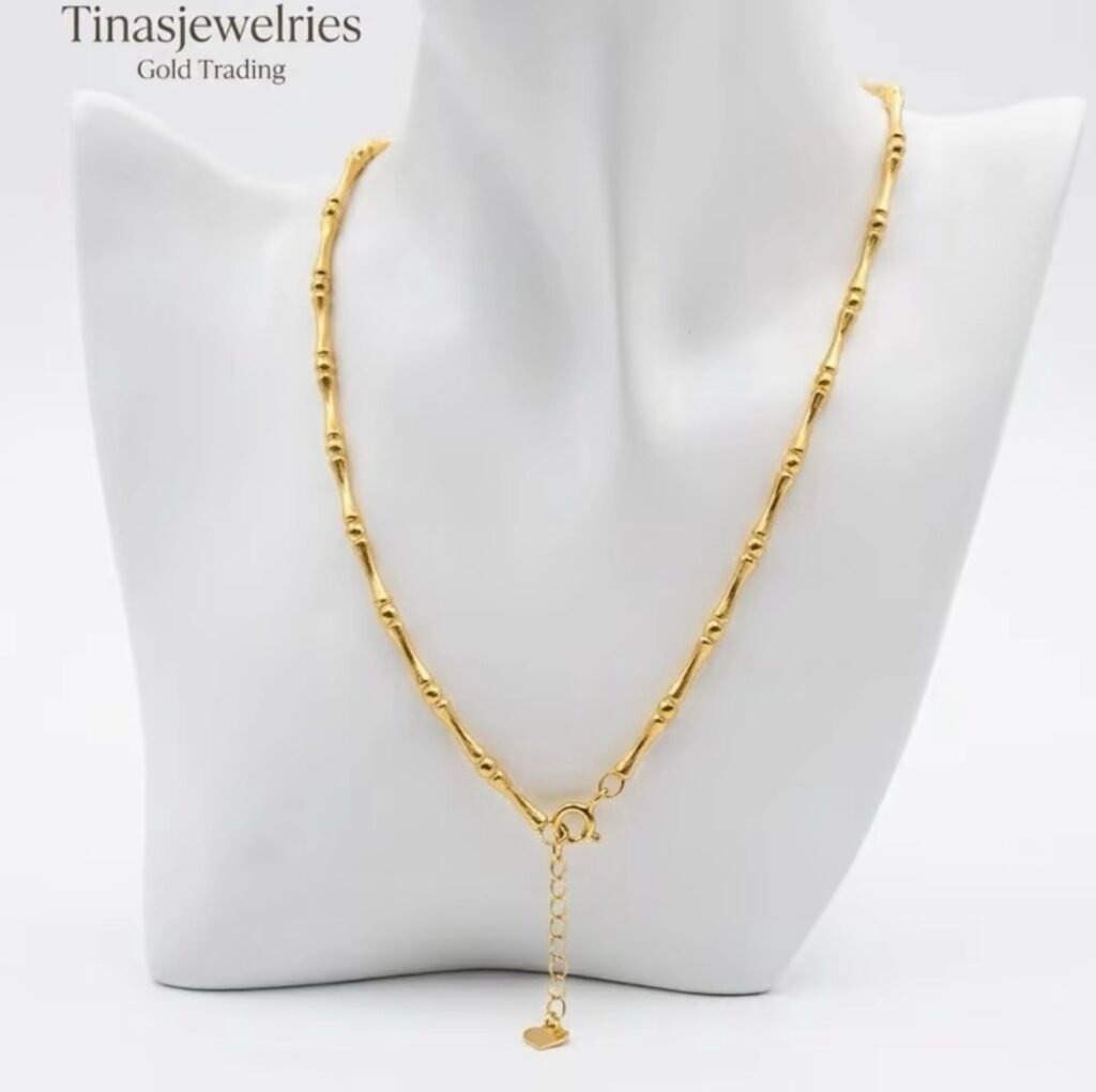 TJ18K Pawnable BAMBOO NECKLACE 16/18 ADJUSTABLE