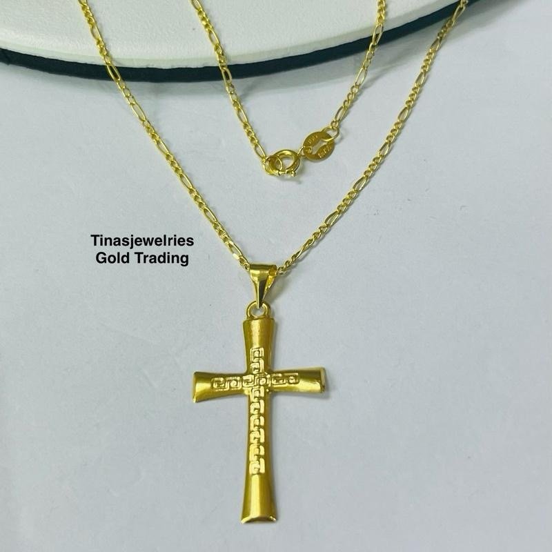 TJ 8K Pawnbale LW F CROSS NECKLACE