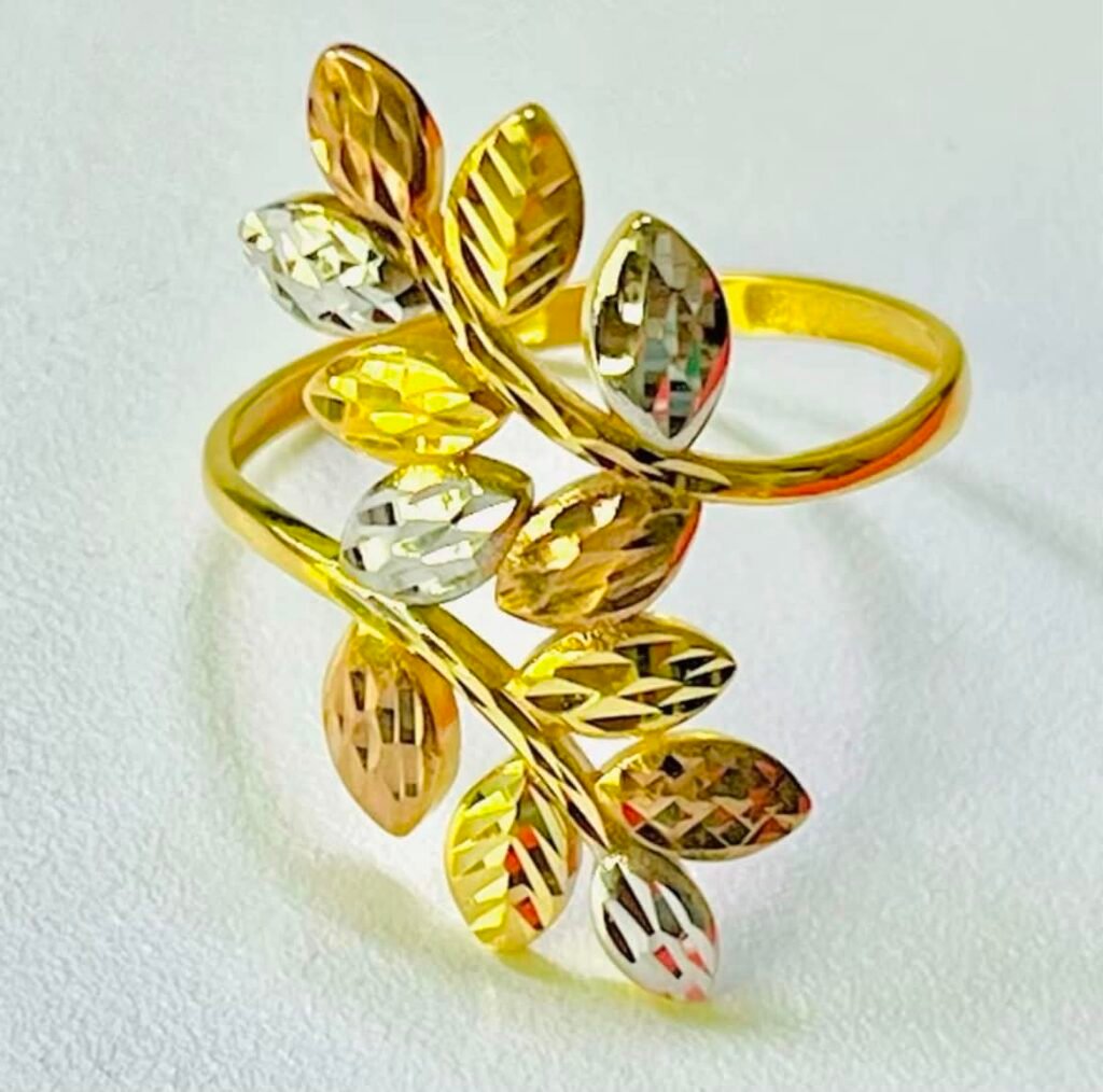 TJ18k Pawnable Botanical Rings
