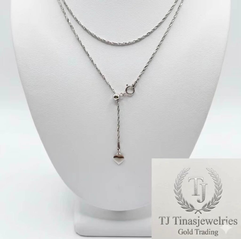 TJ 18K Pawnable WG SLIDING HEART 18 inches