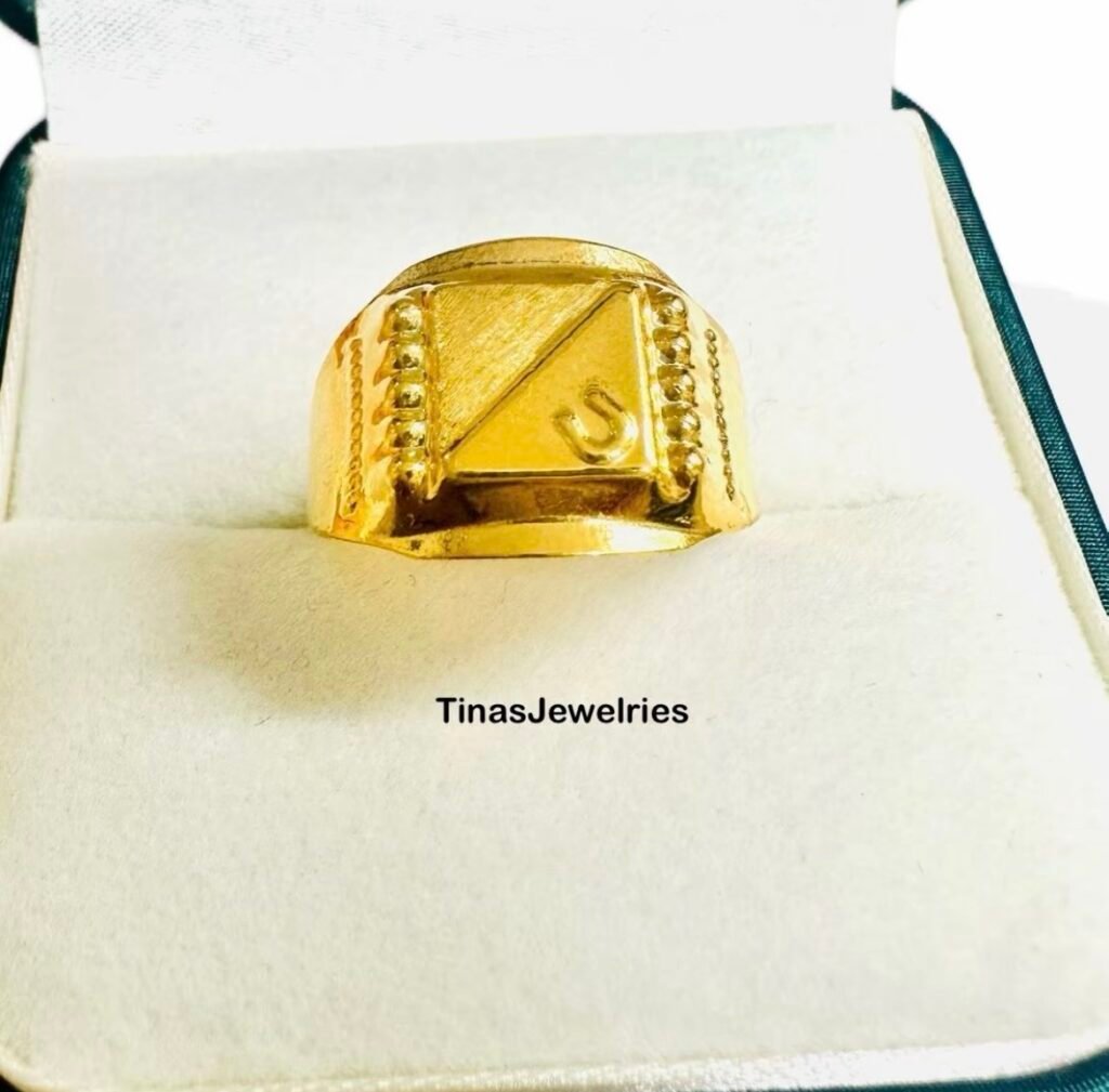 TJ Pawnable 18K HorseShoe Rings For Mens (TinasJewelries)